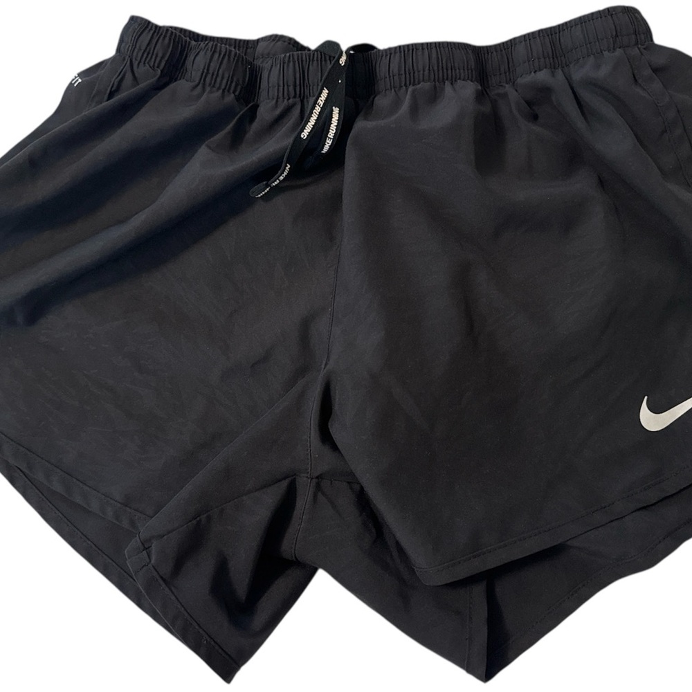 Nike Women’s Dri-Fit Running Shorts Black Tempo Brief Lined Ladies Zip Medium